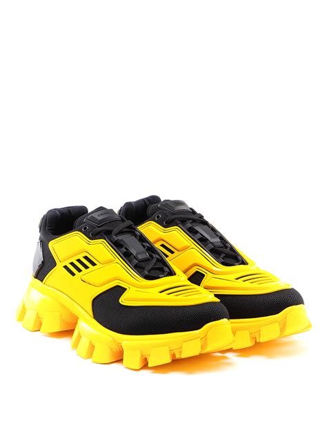 black and yellow prada shoes|Prada cloudbust thunder yellow.